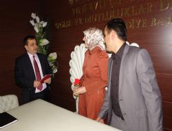 Kadınlar gününde evlendiler
